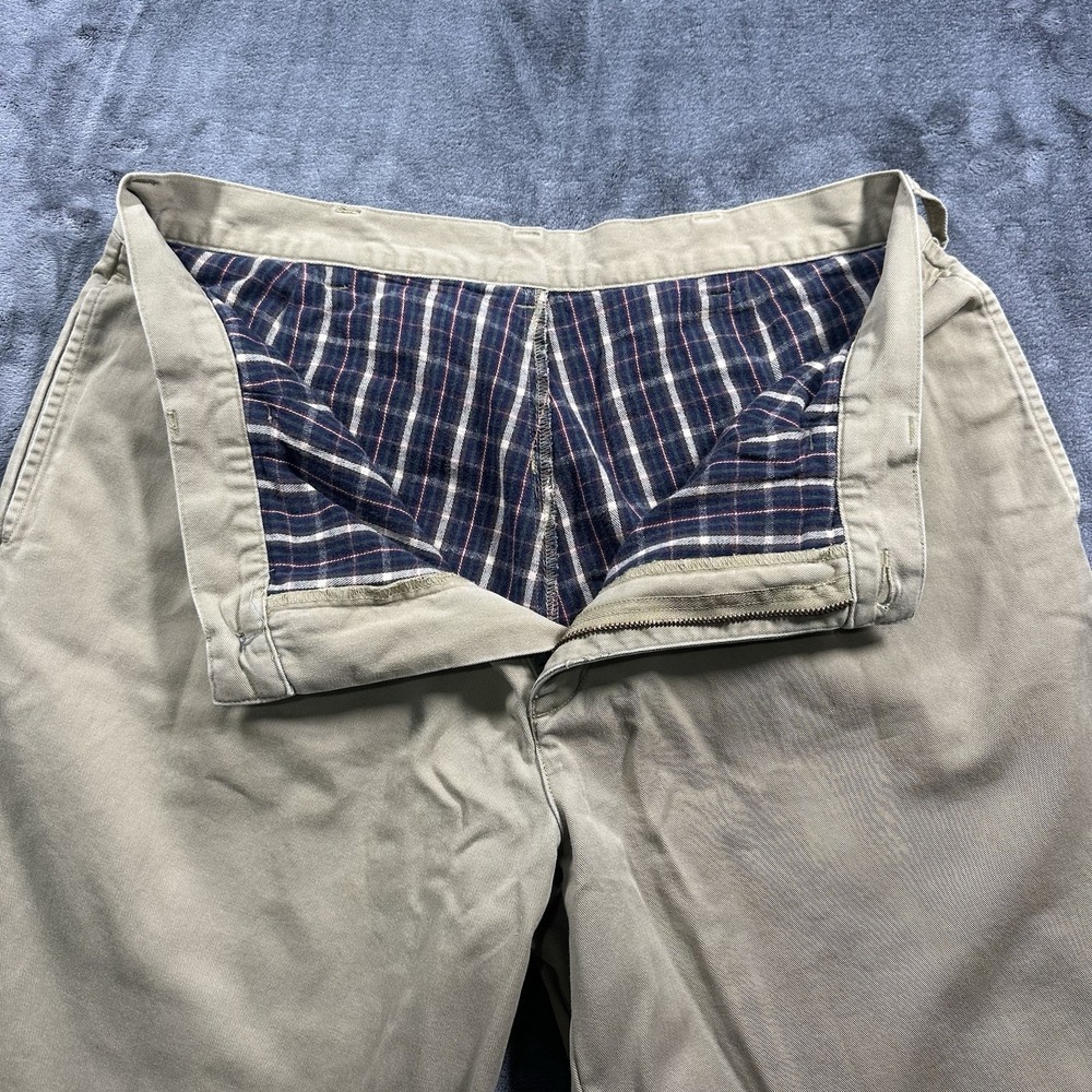 L.L.Bean Natural Fit LINED Pants Mens 35x32 Khakis Cotton